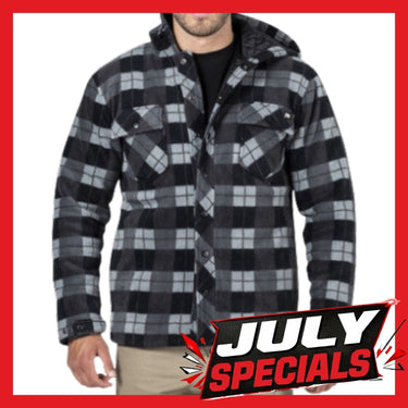 CAT Active Work Jacket - Grey Black Plaid