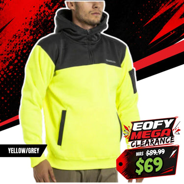 CAT Hi Vis Hoodie - Yellow/Grey