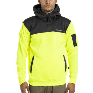 CAT Hi Vis Hoodie - Yellow/Grey