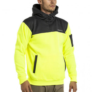 CAT Hi Vis Hoodie - Yellow/Grey