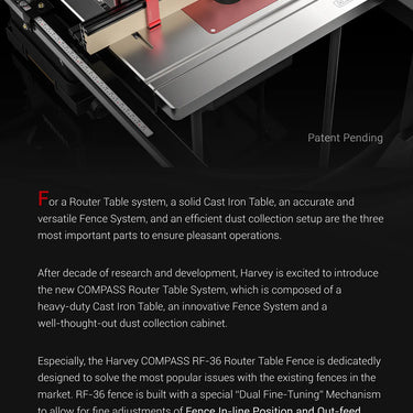 Harvey RF-36-M Metric Router Table Fence