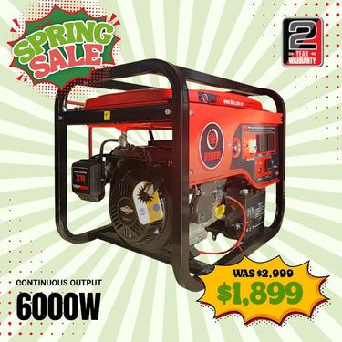 BBT 8000i 6kVa Off Grid Petrol Generator - Briggs & Stratton XR2100- 2-Year Warranty