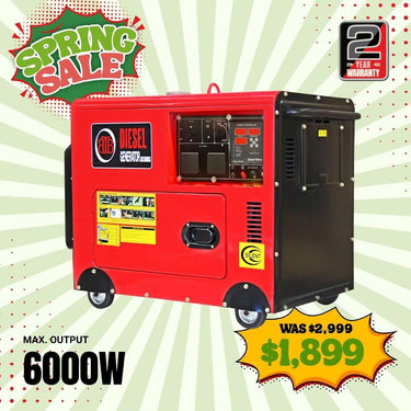 BBT 6kW 11HP Diesel Silent Backup SmartGen Generator - 2-Year Warranty