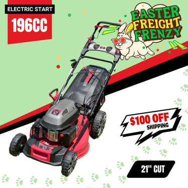 BBT 21" Self Propelled 4 Speed 196cc Petrol Electric Start Lawn Mower