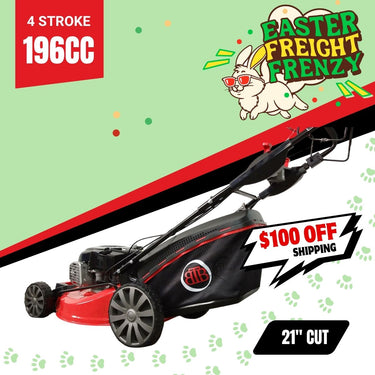 BBT 21" Self Propelled 4 Speed 196cc Petrol Lawn Mower