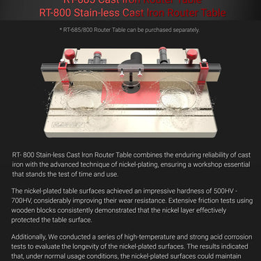 Harvey RT-800 Stainless Router Table 800mm