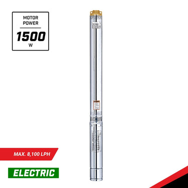 BBT 1 1/4" Submersible/Bore Water Pump – 1500W - 8,100L/H - 88M Head