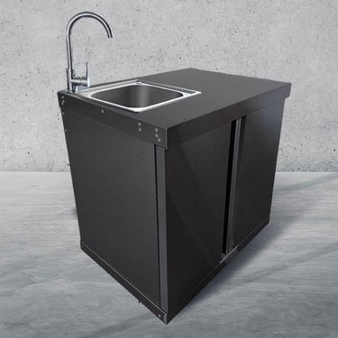 Bull BBQ Black Edition Stainless Steel Outdoor Kitchen Sink Module – #304 Premium Stainless Steel