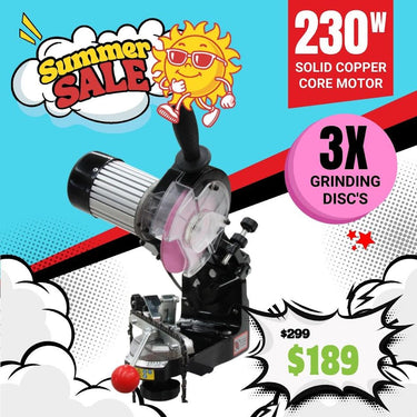 BBT 230W Commercial Chainsaw Sharpener with CAM-LOCK & 2-Year Warranty