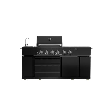 Bull BBQ Black Edition Outdoor Kitchen 6 Burner With Sink & Rotisserie – #304 Stainless Steel