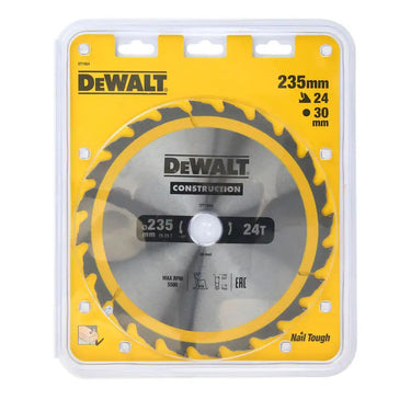 DEWALT Construction Circular Saw Blade 235mm X 24T (16/25/30mm)