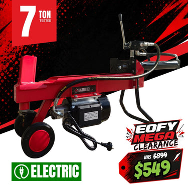 BBT 7/10T Electric Hydraulic Wood Log Splitter - Smart-Return Control Valve