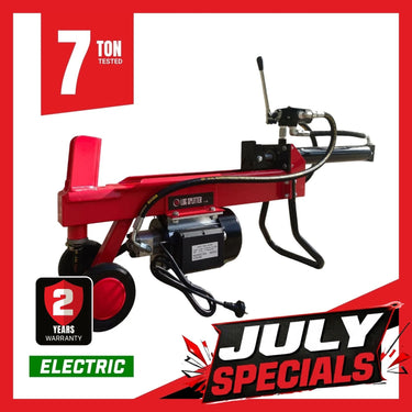 BBT 7/10T Electric Hydraulic Wood Log Splitter - Smart-Return Control Valve