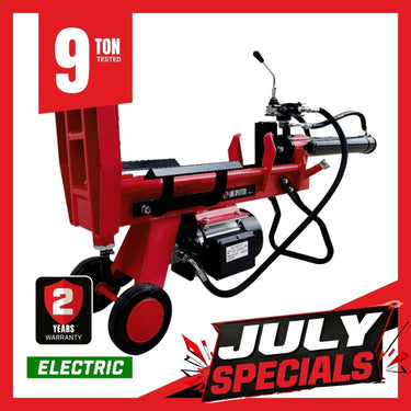 BBT 9 Ton Vertical/Horizontal Electric Wood Log Splitter - 2-Year Warranty