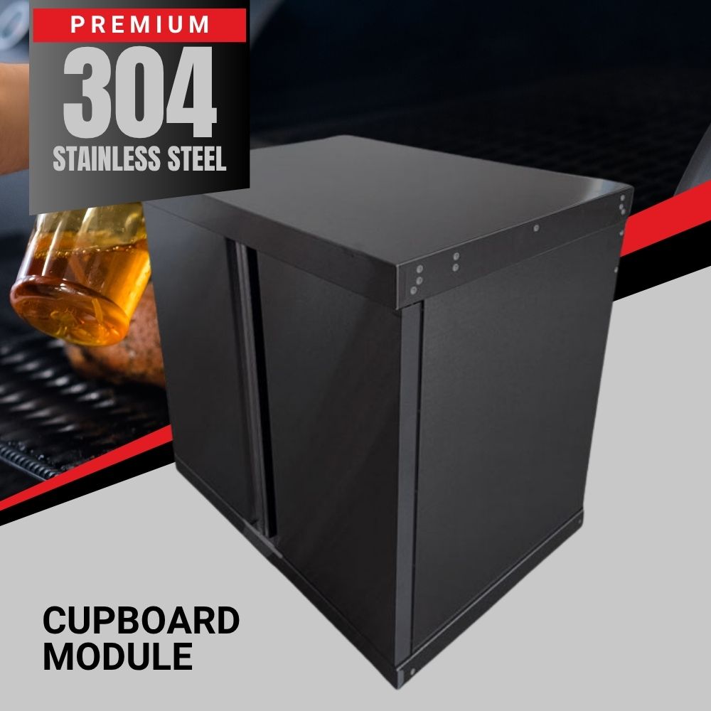 Bull Plastic Module Bull BBQ Black Edition Stainless Steel Outdoor Kitchen Cupboard Module ...