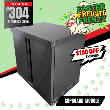 Bull BBQ Black Edition Stainless Steel Outdoor Kitchen Cupboard Module – #304 Premium Stainless Steel