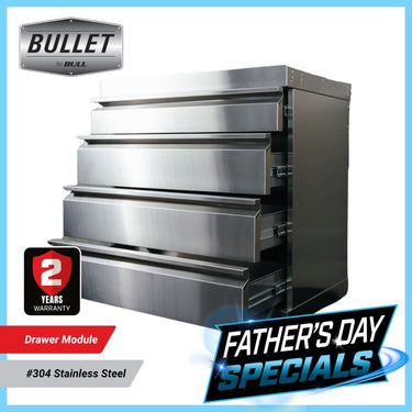 Bull BBQ Stainless Steel Outdoor Kitchen Drawer Module – #304 Premium Stainless Steel