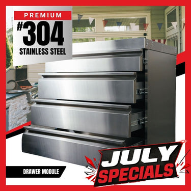 Bull BBQ Stainless Steel Outdoor Kitchen Drawer Module – #304 Premium Stainless Steel