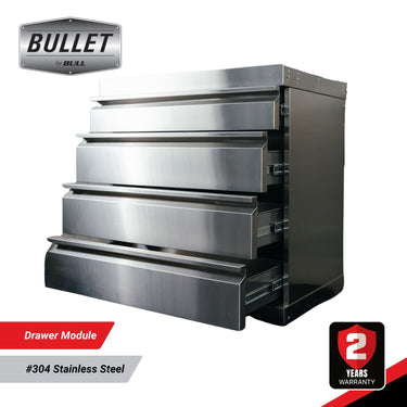 Bull BBQ Stainless Steel Outdoor Kitchen Drawer Module – #304 Premium Stainless Steel