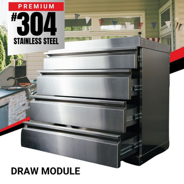 Bull BBQ Stainless Steel Outdoor Kitchen Drawer Module – #304 Premium Stainless Steel