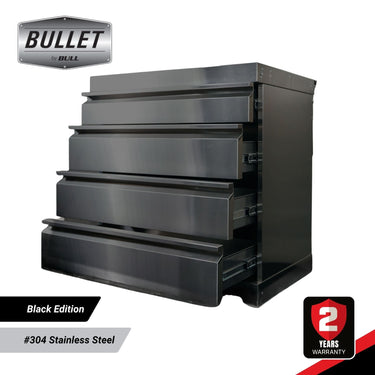 Bull BBQ Black Edition Stainless Steel Outdoor Kitchen Drawer Module – #304 Premium Stainless Steel