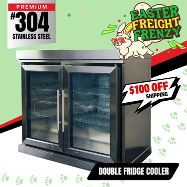 Bull BBQ Stainless Steel Double Fridge Cooler Module – #304 Stainless Steel