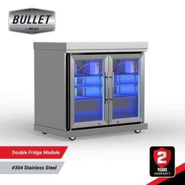 Bullet by Bull Double Fridge Module – 126L | Premium #304 Stainless Steel