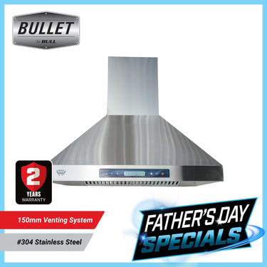 Bull BBQ 900mm Exhaust Fan Extractor with Digital Display and Remote Control (#304SS)