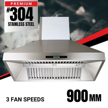 Bull BBQ 900mm Exhaust Fan Extractor with Digital Display and Remote Control (#304SS)