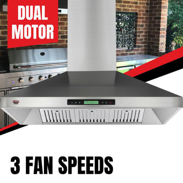 Bull BBQ Dual Motor Exhaust Fan Extractor with Digital Display (#304SS) - 2000CBM