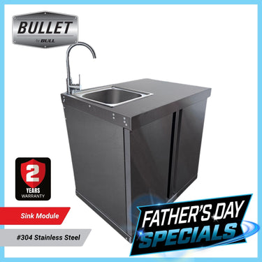 Bull BBQ Stainless Steel Outdoor Kitchen Sink Module – #304 Premium Stainless Steel