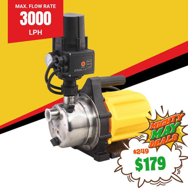 Paichi 3000i 1" High Pressure Electric Automatic Water Tank Pump - 600W/1HP - 3000L/H