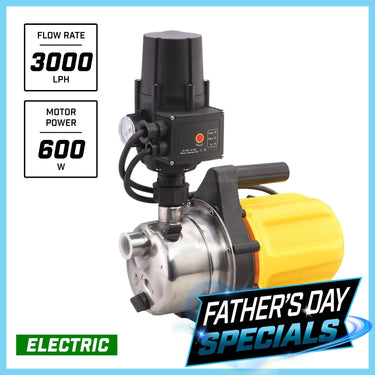 Paichi 3000i 1" High Pressure Electric Automatic Water Tank Pump - 600W/1HP - 3000L/H
