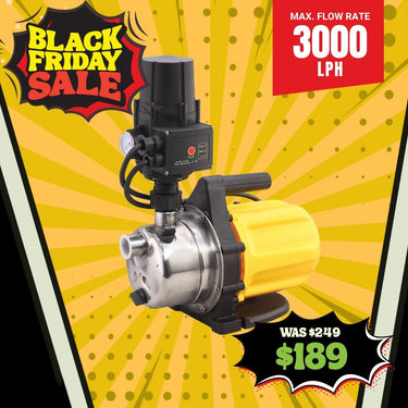 Paichi 3000i 1" High Pressure Electric Automatic Water Tank Pump - 600W/1HP - 3000L/H