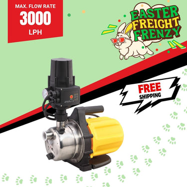 Paichi 3000i 1" High Pressure Electric Automatic Water Tank Pump - 600W/1HP - 3000L/H