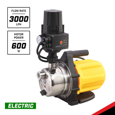 Paichi 3000i 1" High Pressure Electric Automatic Water Tank Pump - 600W/1HP - 3000L/H