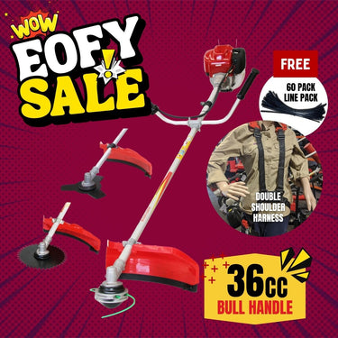 BBT 36cc Petrol 4 Stroke Brush Cutter / Whipper Snipper Bull Horns - 2-Year Warranty