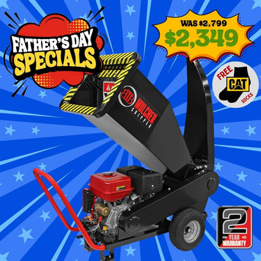 BBT 9000 Series 15/20hp Petrol 420cc Electric Start Wood Chipper - 2-Year Warranty
