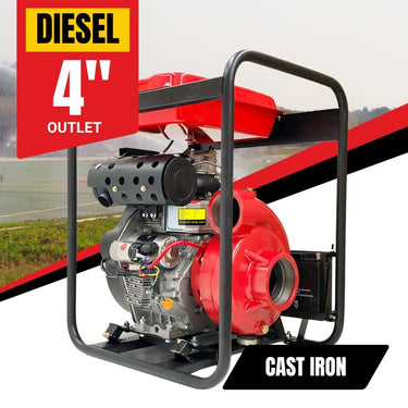 BBT 4" Diesel High Pressure Cast Iron Water Pump 11hp Electric Start