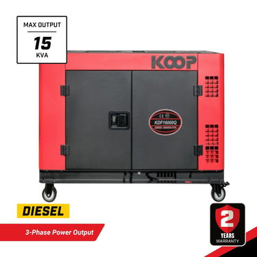 BBT 15Kva 3-phase Diesel 23hp 2-Cylinder Silent Generator - 2-Year Warranty