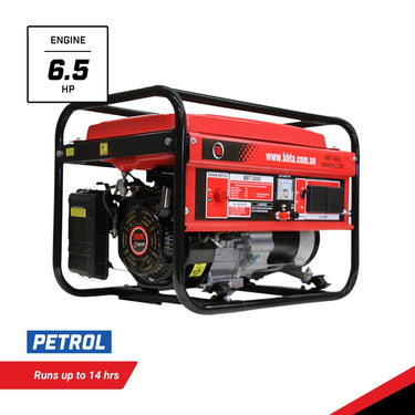 BBT 3000i Intelligent Series 3kVA Petrol Generator – Heavy-Duty, 15L Tank, 14hr Run Time