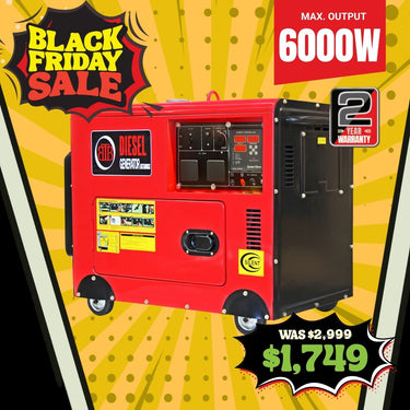 BBT 6kW 11HP Diesel Silent Backup SmartGen Generator - 2-Year Warranty