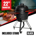 Kamado Grill 22" included Stand with wheels