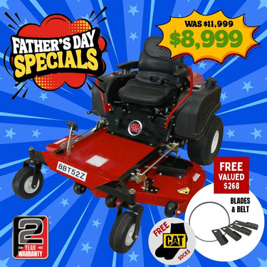 BBT Apache 52" Zero Turn Ride-On Mower - 22HP Briggs & Stratton - 2-Year Warranty