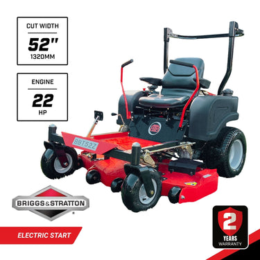 BBT Apache 52" Zero Turn Ride-On Mower - 22HP Briggs & Stratton - 2-Year Warranty