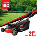 Self propelled 21" wide cut lawn mower