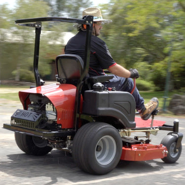 Zero Turn Mower on move