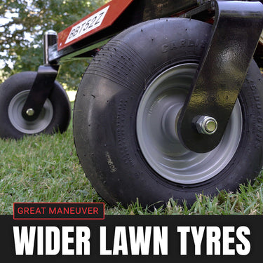 wider lawn mower tyres