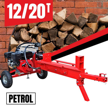 BBT 12/20 Ton Horizontal Hydraulic petrol Wood Log splitter with 6.5hp BBT pull start engine