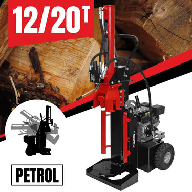 BBT 12/20 Ton Vertical/horizontal Hydraulic petrol Wood Log splitter with 6.5hp BBT pull start engine